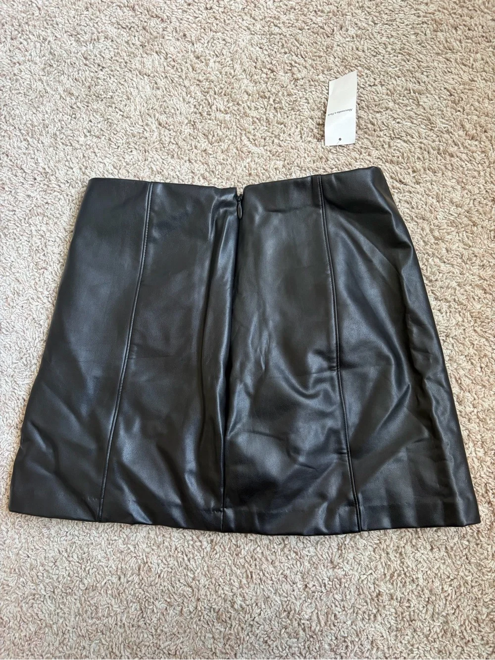 Black Faux Leather Mini Skirt